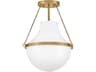 Collins 1-Light Heritage Brass Semi Flush Mount