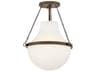 Collins 1-Light Heritage Bronze Semi Flush Mount