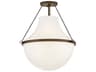 Collins 1-Light Heritage Bronze Semi Flush Mount