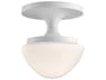Knox 1-Light Chalk White Semi Flush Mount