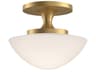 Knox 1-Light Lacquered Brass Semi Flush Mount