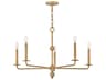 Ansel 5-Light Burnished Gold Candelabra Chandelier