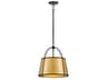 Clarke 1-Light Black Lacquered Dark Brass Pendant