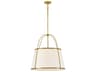 Clarke 4-Light Lacquered Dark Brass Drum Pendant