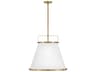 Lexi 3-Light Lacquered Brass White Pendant