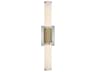 Zevi Polished Nickel Lacquered Brass Glass LED Vanity Light