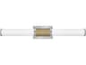 Zevi Polished Nickel Lacquered Brass Glass LED Vanity Light