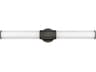 Facet Black Oxide Glass LED Vanity Light
