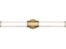 Facet 32-Inch LED Vanity Light in Heritage Brass