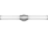 Facet Polished Nickel White Glass LED Vanity Light