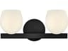 Mae 2-Light Black Vanity Light