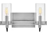 Ryden 2-Light Brushed Nickel Glass LED Vanity Light