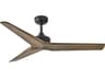 Chisel 52 inch Smart Ceiling Fan in Matte Black and Driftwood
