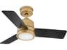 Chet 36 Inch LED Indoor Outdoor Ceiling Fan in Heritage Brass