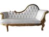 Inf White Faux Leather Chaise