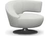 Isabella Swivel White Accent Chair