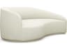 Dana Down Cream Faux Leather Chaise