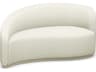 Dana Down Cream Faux Leather Chaise