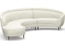 Capri White Faux Leather Sectional Sofa
