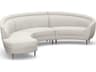 Capri Cream Upholstered Sectional Sofa