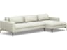 Izzy White Upholstered Sectional Sofa