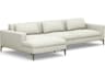 Izzy White Upholstered Sectional Sofa