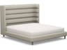 Ornette Beige Hardwood Upholstered King Platform Bed