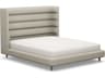 Ornette Beige Hardwood Upholstered California King Platform Bed