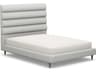 Channel Gray Upholstered Queen Platform Bed