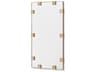 Nippon Brushed Brass Plain Mirror Floor Rectangular