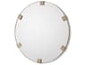 Nippon Brushed Brass Plain Mirror Wall Round
