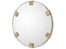 Nippon Brushed Brass Plain Mirror Wall Round