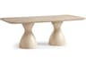 Water Rectangular Wood White Washed Oak Dining Table