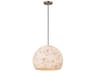 Alabaster Rocks Globe 1-Light Brushed Brass Pendant