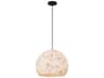 Alabaster Rocks Globe 1-Light Matte Black Pendant