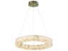 Lumenaria Medley Brushed Brass White Round Pendant