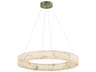 Lumenaria Medley Brushed Brass White Round Pendant