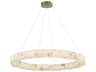 Lumenaria Medley Brushed Brass White Round Pendant