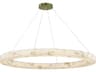 Lumenaria Medley Brushed Brass White Round Pendant