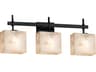 Alabaster Rocks 3-Light Black Vanity Light
