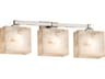 Alabaster Rocks 3-Light Nickel Vanity Light