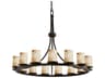 Alabaster Rocks 15-Light Bronze Cylinder Chandelier