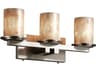 Alabaster Rocks 3-Light Nickel Vanity Light
