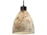 Alabaster Rocks 1-Light Bronze Bell Mini Pendant