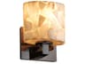 Alabaster Rocks 1-Light Black Wall Sconce