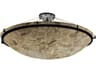 Alabaster Rocks 8-Light Bronze Bowl Semi Flush Mount
