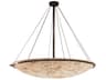 Alabaster Rocks 12-Light Bronze Bowl Pendant