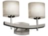 Clouds 2-Light Nickel Vanity Light