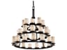 Clouds 36-Light Black Cylinder Tiered Chandelier