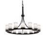 Clouds 21-Light Black Cylinder Chandelier